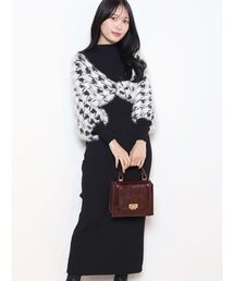 MERCURYDUO | 2WAYジャガードカーデドッキングニットワンピース(ワンピース)