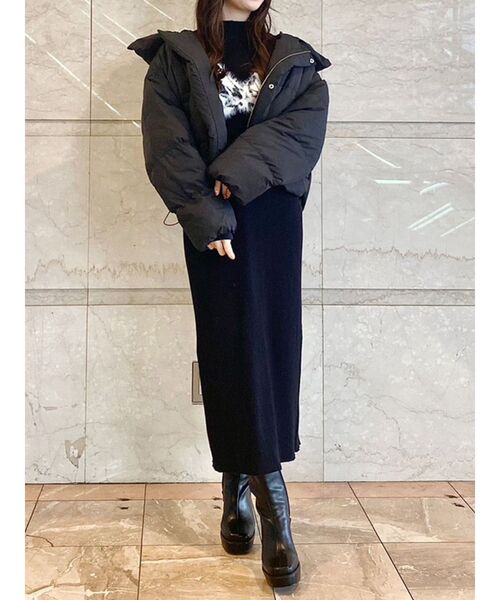 MERCURYDUO（マーキュリーデュオ）の「2WAYジャガードカーデドッキングニットワンピース（ワンピース・レディース・ブラック/ベージュ・SMALL/MEDIUM）」の18枚目の写真