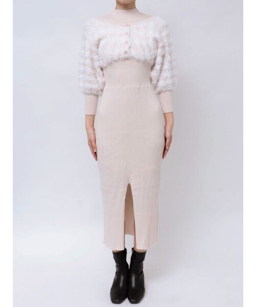 MERCURYDUO（マーキュリーデュオ）の「2WAYジャガードカーデドッキングニットワンピース（ワンピース・レディース・ブラック/ベージュ・SMALL/MEDIUM）」の21枚目の写真