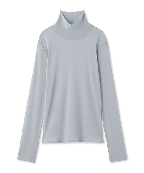 emmi（エミ）の「【emmi atelier】チュールハイネックインナートップス（Tシャツ/カットソー・レディース・グレー/オフホワイト/ブラック/ブルー・FREE）」の21枚目の写真