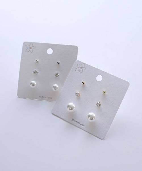 CEMONEMO（セモネモ）の「マルチピアス 3セット（ピアス（両耳用）・レディース・その他1/その他8/その他2/その他3/その他6/その他7/その他9・FREE）」の3枚目の写真