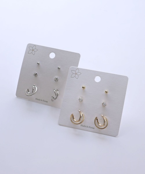 CEMONEMO（セモネモ）の「マルチピアス 3セット（ピアス（両耳用）・レディース・その他1/その他8/その他2/その他3/その他6/その他7/その他9・FREE）」の5枚目の写真