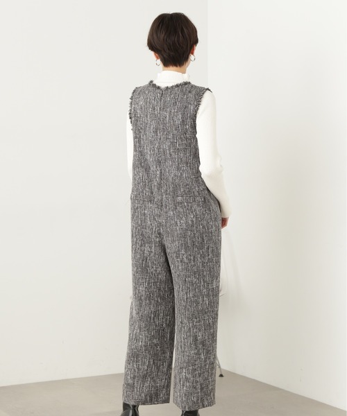 N.(N. Natural Beauty Basic)(エヌエヌナチュラルビューティーベーシック)の「◆フリンジツイードサロペット(サロペット/オーバーオール・レディース・グレー系その他/ブラック・MEDIUM)」の20枚目の写真