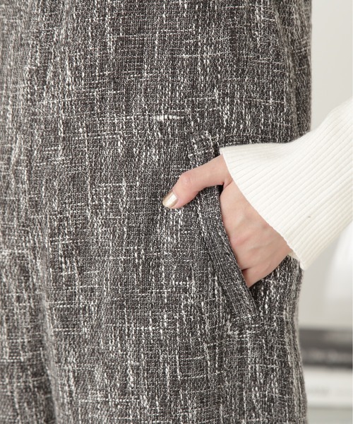 N.(N. Natural Beauty Basic)(エヌエヌナチュラルビューティーベーシック)の「◆フリンジツイードサロペット(サロペット/オーバーオール・レディース・グレー系その他/ブラック・MEDIUM)」の22枚目の写真