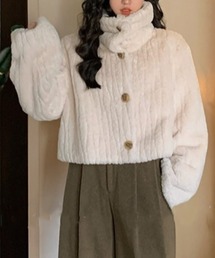 しっとりふわふわエコファーブルゾン