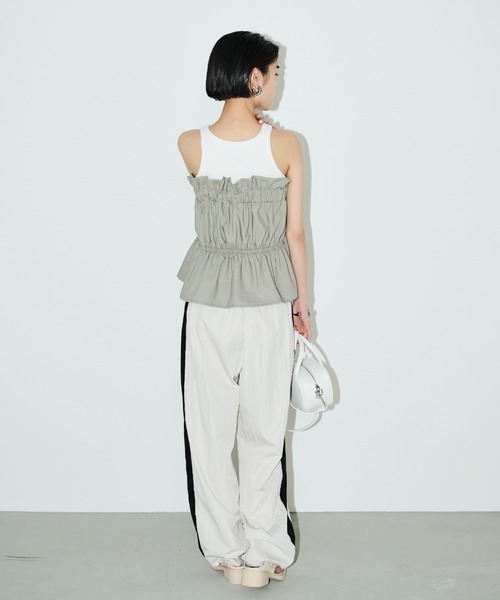 AIC.（エーアイシー）の「サイドラインナイロンパンツ（その他パンツ・レディース・ホワイト系/チャコールグレー/ネイビー・FREE）」の10枚目の写真