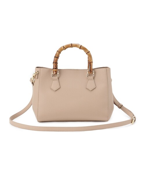 INDIVI(インディヴィ)の「◆【合皮/トレンド/ショルダー付】バンブーハンドバッグ(ハンドバッグ・レディース・ベージュ/ブルー/ブラック・00)」の17枚目の写真