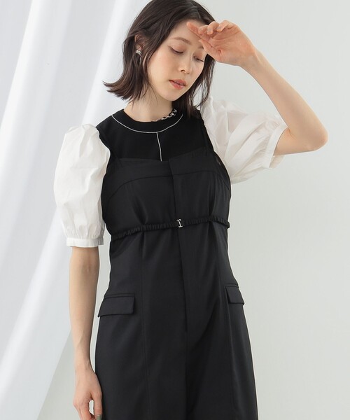 Ray BEAMS（レイビームス）の「Ray BEMAS / ギャザー パフスリーブ キリカエ プルオーバー（その他トップス・レディース・ホワイト系その他6/ブラック・ONE SIZE）」の18枚目の写真