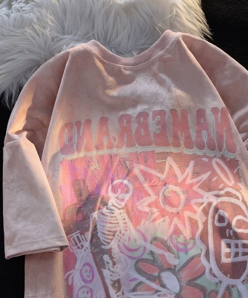 ROOPTOKYO(ループトウキョウ)の「Vintage Design T-Shirt/ヴィンテージデザインTシャツ(Tシャツ/カットソー・メンズ・クリーム/ブラック/ピンク・3/2/1/2XL/L/XL)」の3枚目の写真