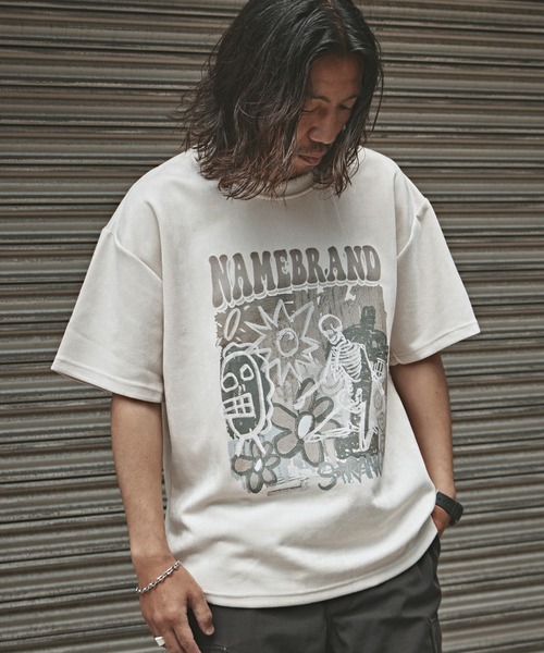 ROOPTOKYO(ループトウキョウ)の「Vintage Design T-Shirt/ヴィンテージデザインTシャツ(Tシャツ/カットソー・メンズ・クリーム/ブラック/ピンク・3/2/1/2XL/L/XL)」の2枚目の写真