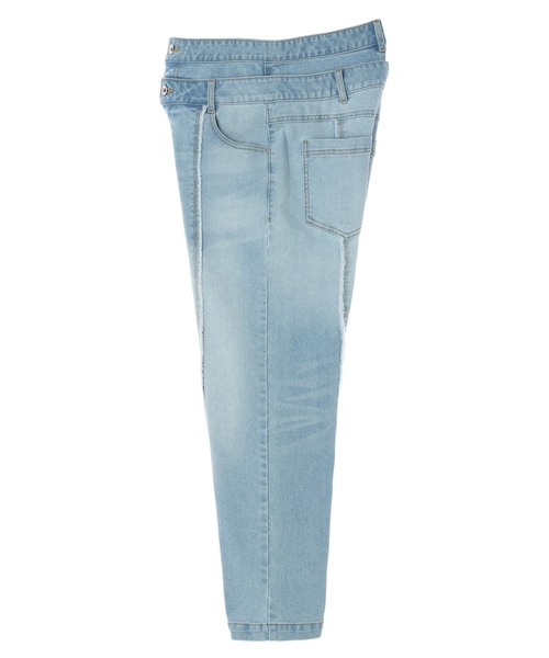 Editt by YECCA VECCA（エディットバイイェッカヴェッカ）の「ORGABITS　Wウエストデニム（デニムパンツ・レディース・インディゴブルー/ライトインディゴブルー・S/M）」の14枚目の写真