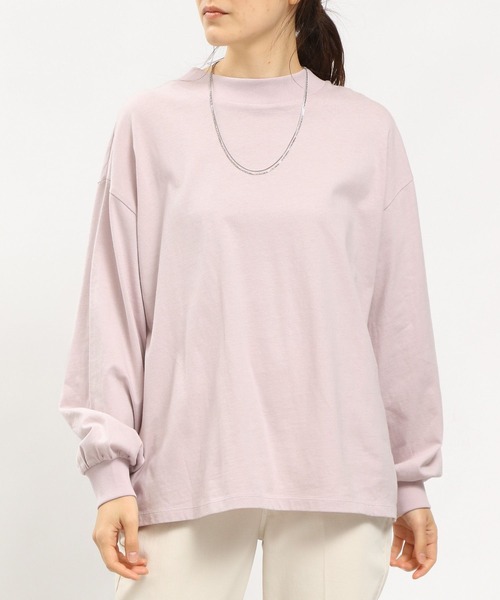 GLOBAL WORK Smile Seed Store（グローバルワーク スマイルシードストア）の「コットン袖ボリュームTシャツ長袖/984084（Tシャツ/カットソー・レディース・オフホワイト/グレー系その他/ブラック/ピンク・SMALL/LARGE/MEDIUM/X-LARGE）」の4枚目の写真