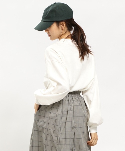 GLOBAL WORK Smile Seed Store（グローバルワーク スマイルシードストア）の「コットン袖ボリュームTシャツ長袖/984084（Tシャツ/カットソー・レディース・オフホワイト/グレー系その他/ブラック/ピンク・SMALL/LARGE/MEDIUM/X-LARGE）」の9枚目の写真