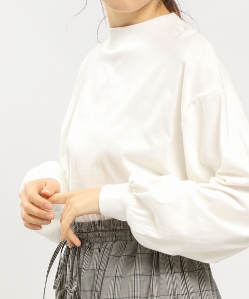 GLOBAL WORK Smile Seed Store（グローバルワーク スマイルシードストア）の「コットン袖ボリュームTシャツ長袖/984084（Tシャツ/カットソー・レディース・オフホワイト/グレー系その他/ブラック/ピンク・SMALL/LARGE/MEDIUM/X-LARGE）」の8枚目の写真