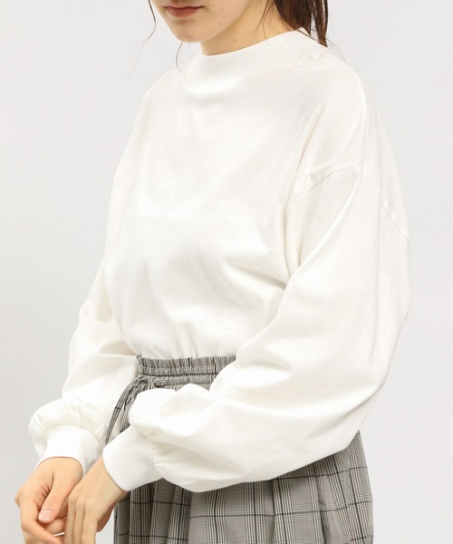 GLOBAL WORK Smile Seed Store（グローバルワーク スマイルシードストア）の「コットン袖ボリュームTシャツ長袖/984084（Tシャツ/カットソー・レディース・オフホワイト/グレー系その他/ブラック/ピンク・SMALL/LARGE/MEDIUM/X-LARGE）」の7枚目の写真