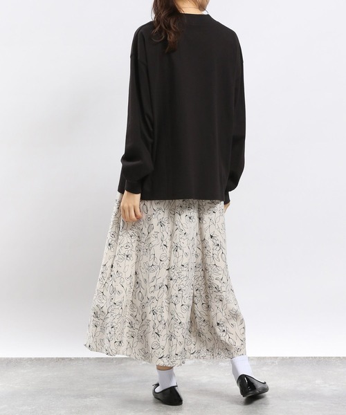 GLOBAL WORK Smile Seed Store（グローバルワーク スマイルシードストア）の「コットン袖ボリュームTシャツ長袖/984084（Tシャツ/カットソー・レディース・オフホワイト/グレー系その他/ブラック/ピンク・SMALL/LARGE/MEDIUM/X-LARGE）」の14枚目の写真