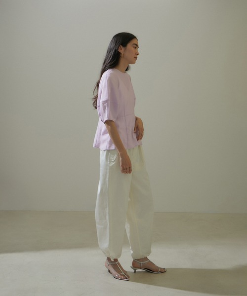 SALON adam et rope' ボリュームスリーブブラウス ホワイト SALON adam et rope'｜ボリュームスリーブブラウス | Rakuten