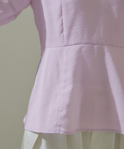 SALON adam et rope'（サロン アダム エ ロペ）の「【ZOZOTOWN限定】シアーボリュームスリーブブラウス（シャツ/ブラウス・レディース・ブラック/オフホワイト/ライトグレー/ラベンダー/イエロー・FREE）」の12枚目の写真