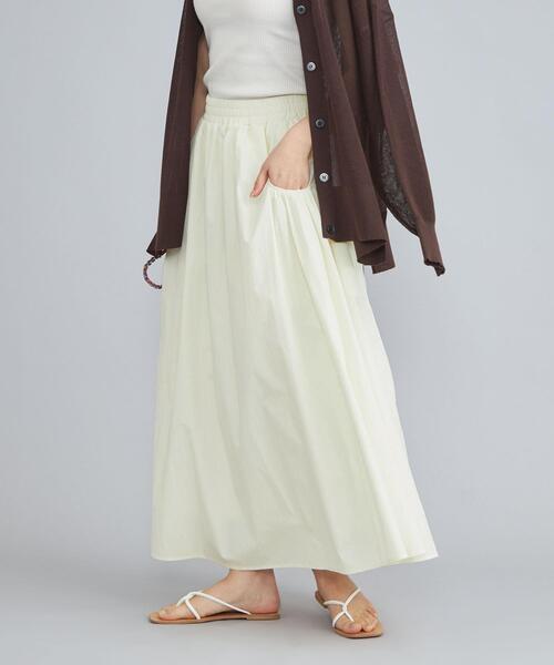 coen（コーエン）の「キリュウゾメギャザースカート（スカート・レディース・ブラック/オフホワイト/ベージュ・M/L）」の13枚目の写真