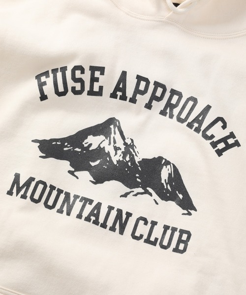 FUSE（フューズ）の「FUSE APPROACH MOUNTAIN CLUB フーディ（パーカー・メンズ・ブラック/キナリ・02/03）」の13枚目の写真
