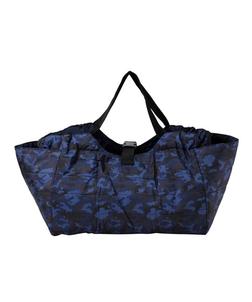 SPICE OF LIFE（スパイス オブ ライフ）の「軽くて大容量のリバーシブルキルトバッグ ターコイズ/パープル/カモフラ（トートバッグ・レディース・ホワイト系/ネイビー系/ターコイズブルー系/パープル系・ONE SIZE）」の2枚目の写真