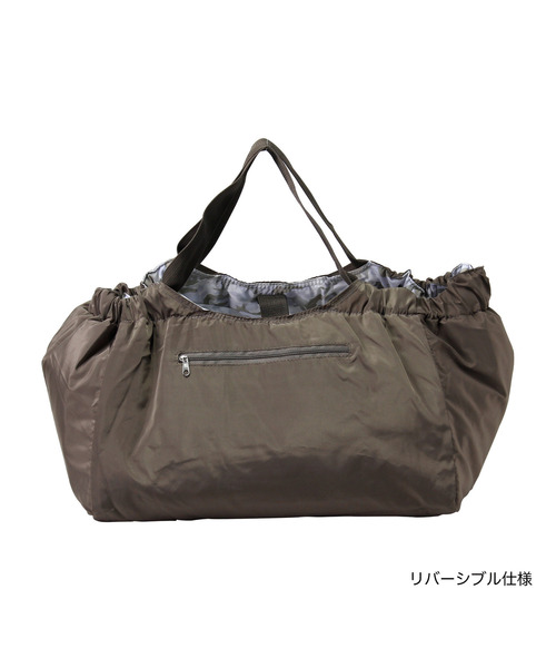 SPICE OF LIFE（スパイス オブ ライフ）の「軽くて大容量のリバーシブルキルトバッグ ターコイズ/パープル/カモフラ（トートバッグ・レディース・ホワイト系/ネイビー系/ターコイズブルー系/パープル系・ONE SIZE）」の11枚目の写真