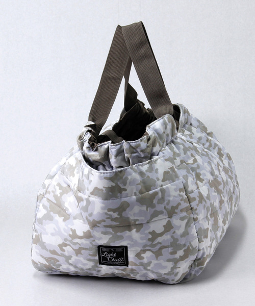 SPICE OF LIFE（スパイス オブ ライフ）の「軽くて大容量のリバーシブルキルトバッグ ターコイズ/パープル/カモフラ（トートバッグ・レディース・ホワイト系/ネイビー系/ターコイズブルー系/パープル系・ONE SIZE）」の12枚目の写真