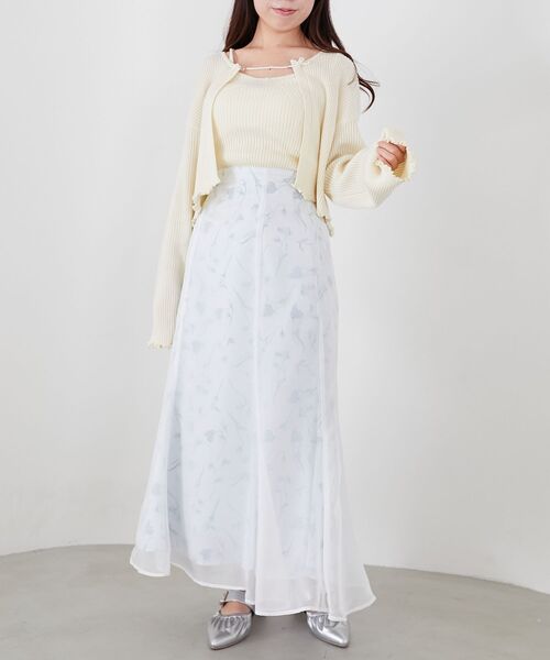 MAJESTIC LEGON（マジェスティックレゴン）の「キャミセットパールリボンカーデ（アンサンブル・レディース・ブラック/グレー/ブルー/ピンク/アイボリー・MEDIUM）」の17枚目の写真