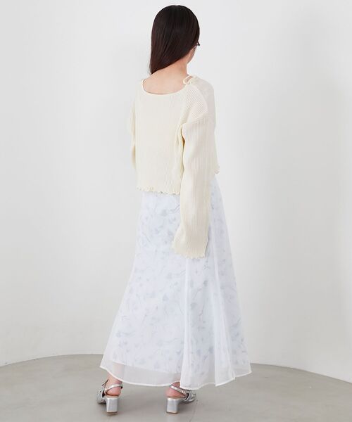 MAJESTIC LEGON（マジェスティックレゴン）の「キャミセットパールリボンカーデ（アンサンブル・レディース・ブラック/グレー/ブルー/ピンク/アイボリー・MEDIUM）」の19枚目の写真