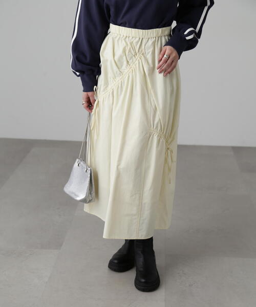 FREE'S MART(フリーズマート)の「ランダムシャーリングドロストスカート(スカート・レディース・ブラック/ベージュ/ホワイト・SMALL/MEDIUM)」の8枚目の写真