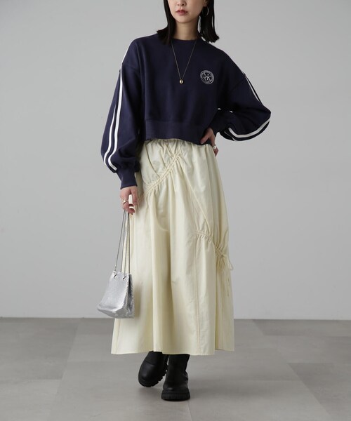 FREE'S MART(フリーズマート)の「ランダムシャーリングドロストスカート(スカート・レディース・ブラック/ベージュ/ホワイト・SMALL/MEDIUM)」の12枚目の写真