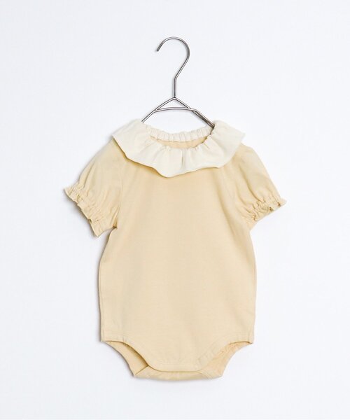 p.premier(ピードットプルミエ)の「【2Pセット】パフスリーブよく伸びるボディースーツ(パッケージ)(ロンパース・キッズ・クリーム/オフホワイト・60/70/80)」の13枚目の写真