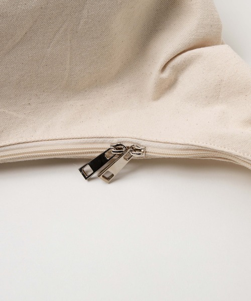 WEGO（ウィゴー）の「WEGO/サイドドロストキャンバスショルダー（ショルダーバッグ・レディース・ブラック/ナチュラル・FREE）」の10枚目の写真