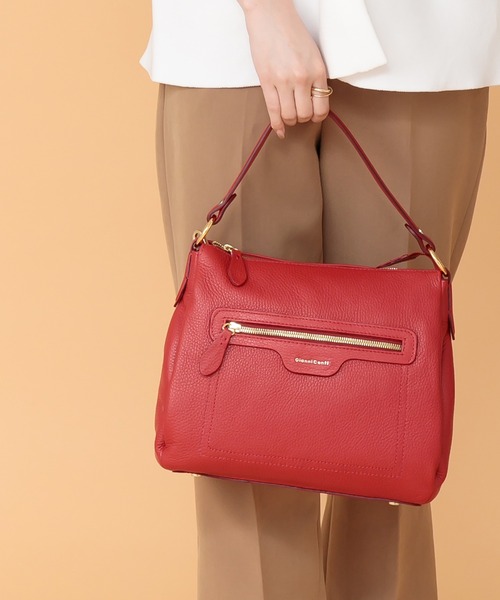 BASE（ベース）の「【Gianni Conti】本革 イタリア製 2WAY ショルダーバッグ（ショルダーバッグ・レディース・ブラック/キャメル/レッド・FREE）」の22枚目の写真