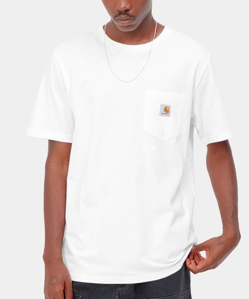 Carhartt WIP(カーハートダブリューアイピー)の「Carhartt WIP/カーハートダブリューアイピー S/S POCKET T-SHIRT 半袖Tシャツ ポケット I030434(Tシャツ/カットソー・メンズ・ブラック/グレイッシュブルー/ホワイト/ライトカーキ・M/L/XL)」の2枚目の写真