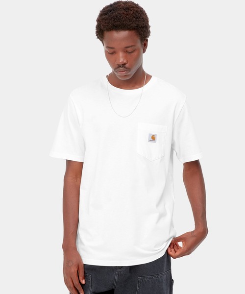 Carhartt WIP(カーハートダブリューアイピー)の「Carhartt WIP/カーハートダブリューアイピー S/S POCKET T-SHIRT 半袖Tシャツ ポケット I030434(Tシャツ/カットソー・メンズ・ブラック/グレイッシュブルー/ホワイト/ライトカーキ・M/L/XL)」の5枚目の写真