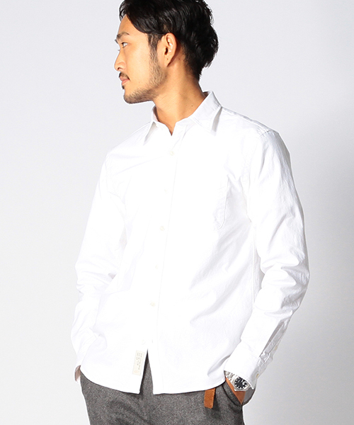 BEAMS（ビームス）の「BEAMS / ストレッチ オックス ミニ襟 シャツ:（シャツ/ブラウス・メンズ・ホワイト/ブルー・SMALL/X-LARGE/MEDIUM/LARGE）」の2枚目の写真