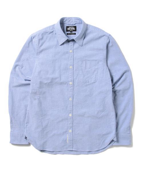 BEAMS（ビームス）の「BEAMS / ストレッチ オックス ミニ襟 シャツ:（シャツ/ブラウス・メンズ・ホワイト/ブルー・SMALL/X-LARGE/MEDIUM/LARGE）」の3枚目の写真