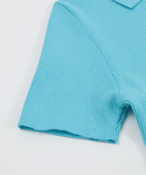 miette(ミエット)の「涙開きポロトップス(ポロシャツ・レディース・ライトブルー/ブラック/グリーン系その他・FREE)」の6枚目の写真
