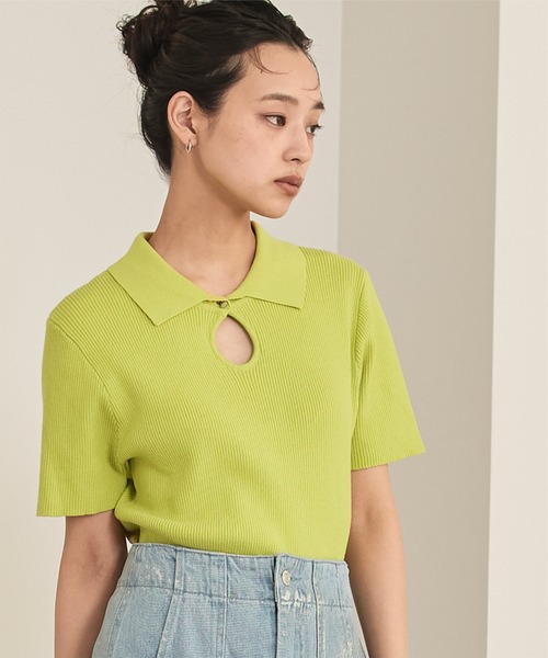 miette(ミエット)の「涙開きポロトップス(ポロシャツ・レディース・ライトブルー/ブラック/グリーン系その他・FREE)」の17枚目の写真