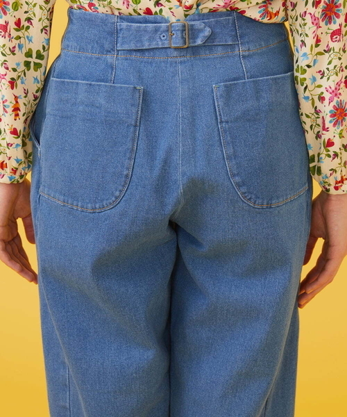 Jocomomola(ホコモモラ)の「シンチバック デニムパンツ(デニムパンツ・レディース・ネイビー/ダークインディゴブルー・40/42)」の3枚目の写真