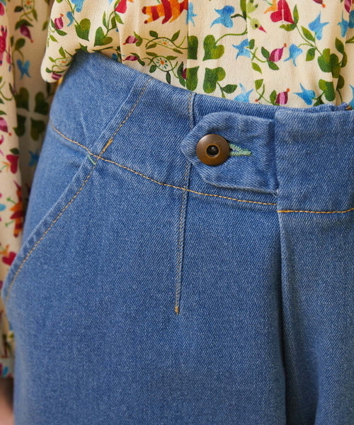 Jocomomola(ホコモモラ)の「シンチバック デニムパンツ(デニムパンツ・レディース・ネイビー/ダークインディゴブルー・40/42)」の6枚目の写真