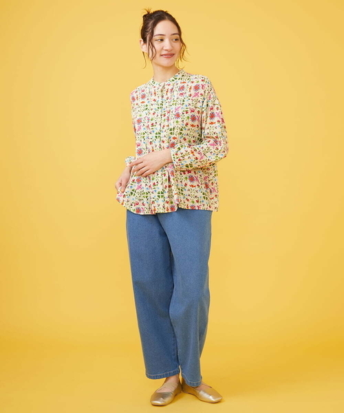 Jocomomola(ホコモモラ)の「シンチバック デニムパンツ(デニムパンツ・レディース・ネイビー/ダークインディゴブルー・40/42)」の10枚目の写真