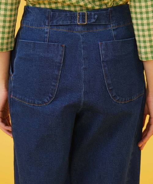 Jocomomola(ホコモモラ)の「シンチバック デニムパンツ(デニムパンツ・レディース・ネイビー/ダークインディゴブルー・40/42)」の16枚目の写真