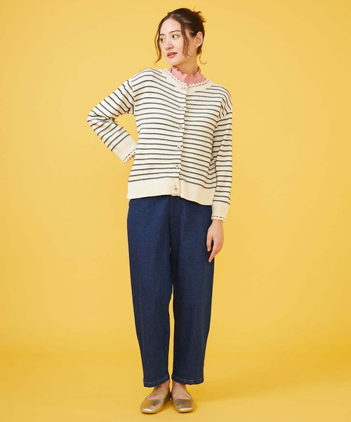 Jocomomola(ホコモモラ)の「シンチバック デニムパンツ(デニムパンツ・レディース・ネイビー/ダークインディゴブルー・40/42)」の20枚目の写真