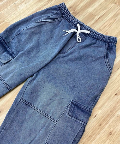 TopIsm（トップイズム）の「【2024】デニムカーゴパンツ（カーゴパンツ・メンズ・ブラック/ブルー・L/M）」の5枚目の写真