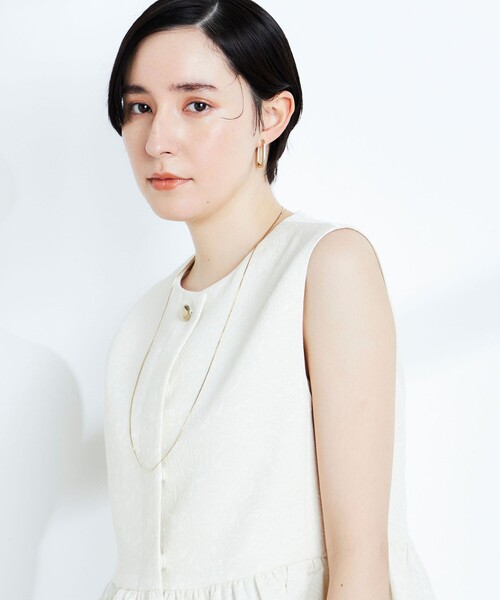 NOLLEY'S sophi ウォッシャブルフクレジャガードペプラムジレ NOLLEY'S Sophi（ノーリーズソフィ）の「ウォッシャブルフクレ
