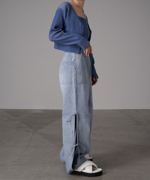 RAY CASSIN(レイカズン)の「ダブルZIP短丈カーディガン(カーディガン/ボレロ・レディース・ブラック/ブルー/ホワイト・FREE)」の20枚目の写真