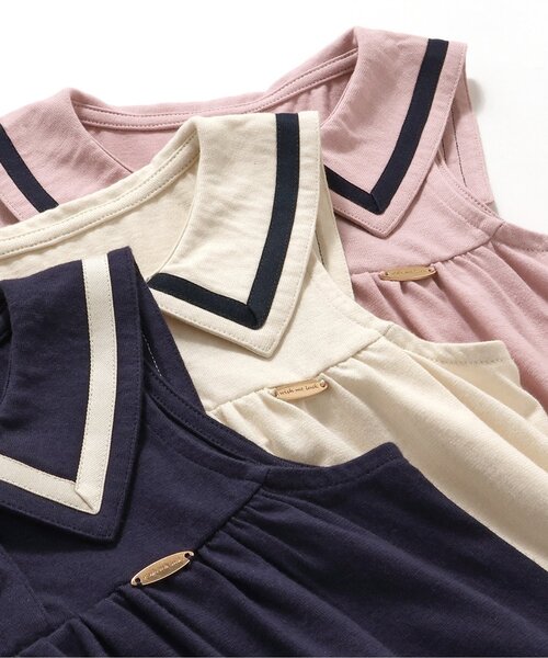 apres les cours（アプレレクール）の「セーラーカラーワンピース（ワンピース・キッズ・アイボリー/ピンク/ネイビー・80/90/100/110/120/130/140）」の8枚目の写真