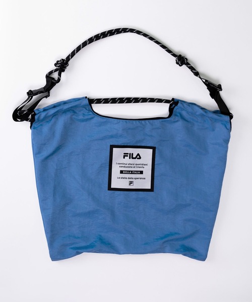 FILA（フィラ）の「FILA/フィラ ブランド ロゴ パラコード ハンドル ナイロン ショルダーバッグ ハンドバッグ トートバッグ（トートバッグ・レディース・ブルー/ブラック/オレンジ/イエロー/グレイッシュベージュ/ブルーグリーン・FREE）」の18枚目の写真